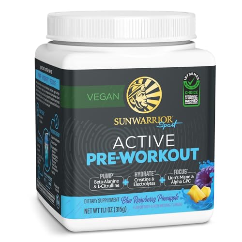 Active Pre-Workout Powder - Boost Energy, Hydrate & Focus with Vegan Ingredients - 30 Servings