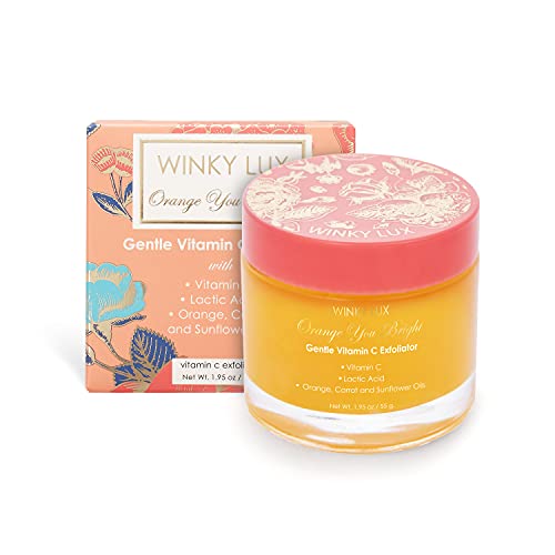 Winky Lux Face Scrub - Brightening Exfoliator with Vitamin C & Lactic Acid - 4oz