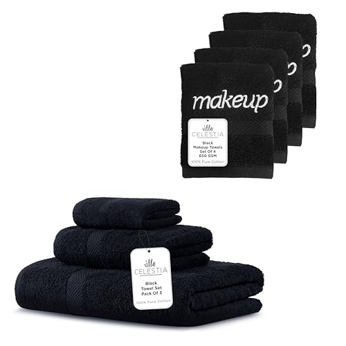 Luxurious 100% Cotton Towel Set - Ultra Absorbent, Quick Dry, OEKO-TEX Certified - 7 Pack