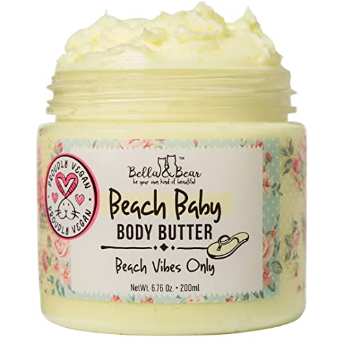 Bella and Bear Body Butter - Moisturizing Shea Cream, Vegan & Cruelty-Free - 6.76oz