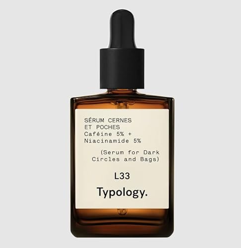 Typology L33 Eye Serum - Boosts Circulation, Reduces Puffiness, 5% Caffeine & Sheet Masque - 1oz