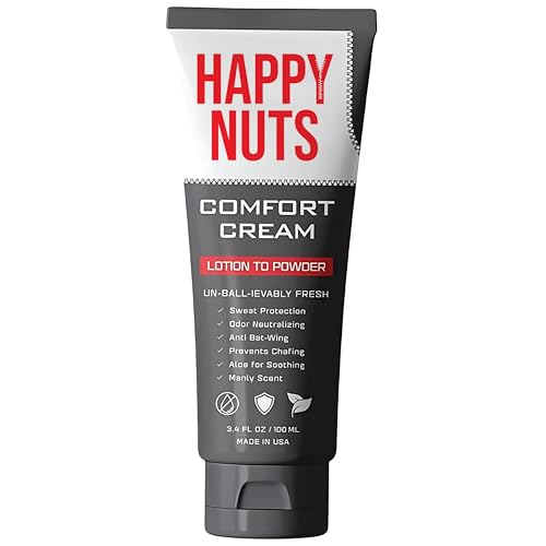 HAPPY NUTS Anti-Chafing Stick - Long-Lasting Odor & Sweat Defense, Clean Ingredients - 3.4oz