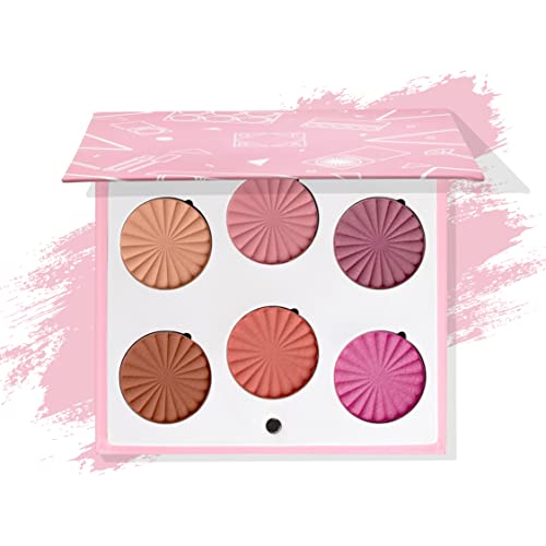 OFRA Cosmetics Blushful Mini Mix Palette - Ultra-Pigmented, Vegan, Refillable - 6 Shades