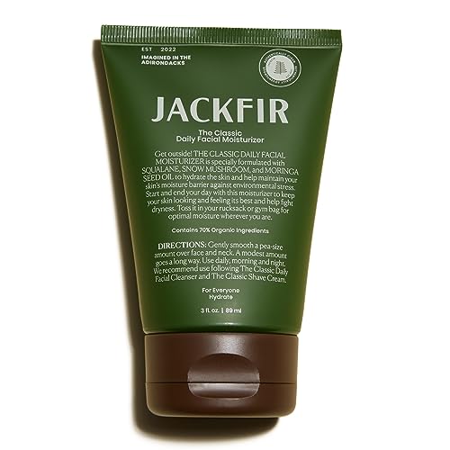 Jackfir Daily Facial Moisturizer - Hydrating Aloe & Squalane, EWG Verified, Organic - 3 Fl Oz