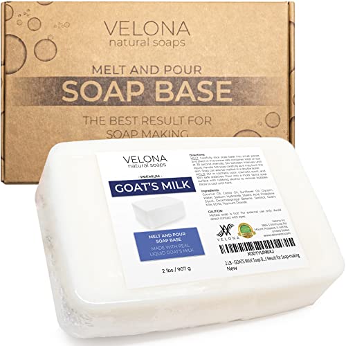 Velona Goat Milk Soap Set - Natural Moisturizing Bars, Non-GMO, SLS/SLES Free - 2 LB