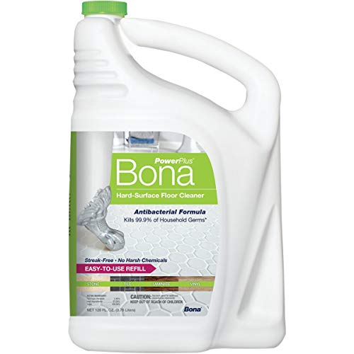 Bona PowerPlus Multi-Surface Cleaner - Kills 99.9% Germs, Streak-Free, Dye-Free - 128 Fl Oz