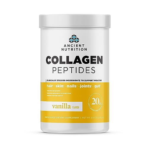 Ancient Nutrition Collagen Protein Powder - Supports Skin, Joints, Gut Health, Vanilla - 12 Servings