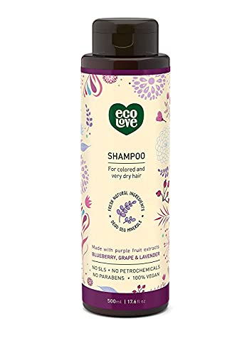 ecoLove Natural Shampoo - Nourishing for Color Treated & Dry Hair, Vegan - 17.6 oz