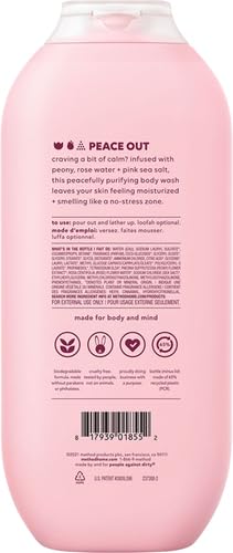 Method Body Wash - Moisturizing Gel with Peony & Rose Water, Biodegradable - 18oz