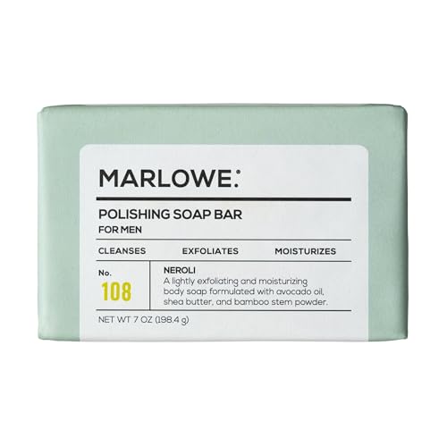 MARLOWE. No. 108 Polishing Soap Bar - Cleanses & Moisturizes, Vegan, Neroli Scent - 4.5oz