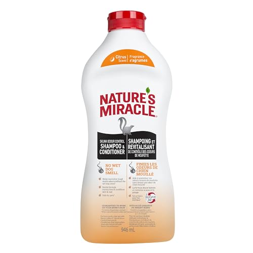 Nature’s Miracle Pet Shampoo - Skunk Odor Eliminator, Gentle Formula, Citrus Scent - 32 fl oz