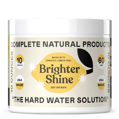 Brighter Shine Dishwasher Cleaner - Removes Hard Water Spots, Natural Citric Acid - 60 Uses