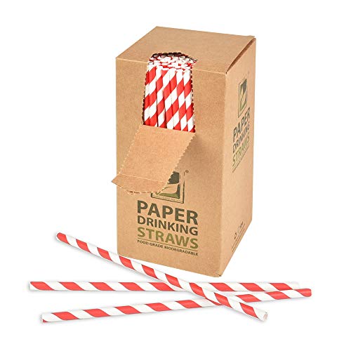 Earth's Natural Alternative Paper Straws - 100% Compostable, Sturdy & Biodegradable - 10,000 Count