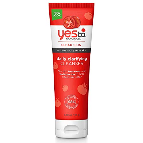 Yes To Tomatoes Face Wash - Balances Oil & Clears Blemishes, Natural Ingredients - 3.38 Fl Oz