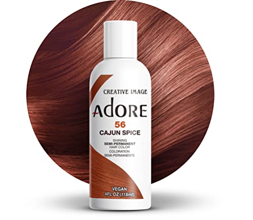 Adore Semi Permanent Hair Color - Vibrant Cajun Spice, Vegan, No Harsh Chemicals - 4 Fl Oz