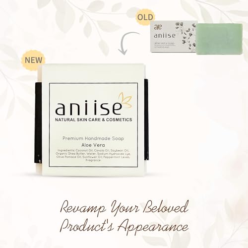 Aniise Aloe Vera Bar Soap - Hydrating, Exfoliating for Oily/Sensitive Skin - 4.4oz