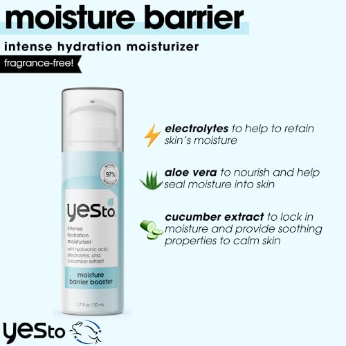 Yes To Moisturizer - Boosts Hydration, Nourishes with Hyaluronic Acid & Cucumber Extract - 1.7 Fl Oz