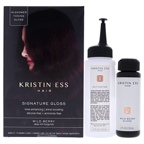 Kristin Ess Hair Color Refreshing Mask - Boosts Shine, Locks Color, Wild Berry - 1 Application