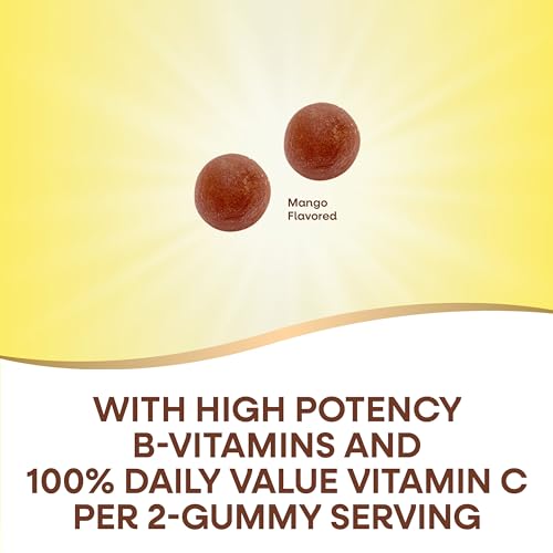 Nature's Way Alive! B-Complex Gummies - Cellular Energy Support, Vegetarian, Mango Flavor - 60 Count