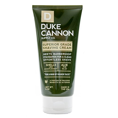 Duke Cannon Shaving Cream - Soothing Aloe, Hydrating Shea, Macadamia Oil - 6oz