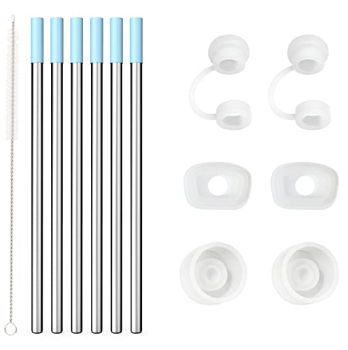 Stainless Steel Straw Set - Durable, BPA-Free, Spill-Proof for Stanley 40oz/30oz Tumblers - 6 Straws