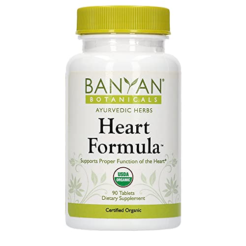 Banyan Botanicals Heart Formula - Organic Support for Cardiovascular Health - 90 Vegan Tablets