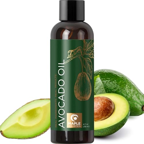 Maple Holistics Avocado Oil - Nourishing Hair & Skin Moisturizer, 100% Pure - 4 Fl Oz