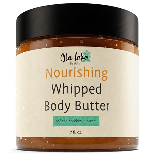 Ola Loko Whipped Body Butter - Hydrates Dry Skin, Reduces Stretch Marks, Vegan, 8oz