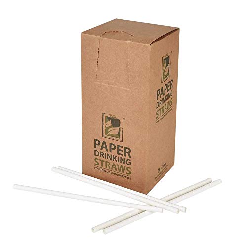 Earth's Natural Alternative Paper Straws - 100% Compostable, Sturdy Design, 7.75" - 10,000 Count