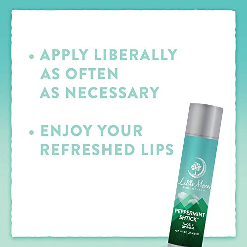 Little Moon Essentials Lip Balm - Natural Hydration, Vegan & Cruelty-Free - 3 Pack Peppermint