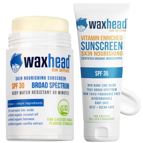 Waxhead Sport Sunscreen - Broad Spectrum UVA/UVB Protection, Mineral Ingredients - 3oz