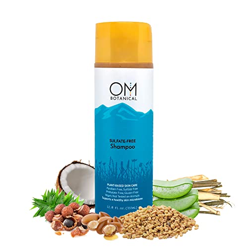 OM Botanical Organic Shampoo - Prevents Hair Loss, Hydrates, Vegan, Color Safe - 12oz