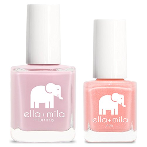 ella+mila Nail Polish Set - Vegan & 7-Free, PETA Certified - So in Love + Cotton Candy