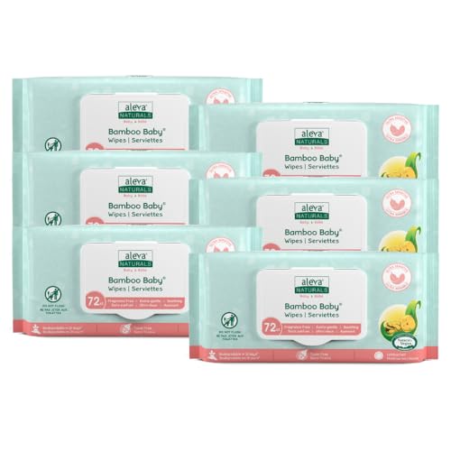 Aleva Naturals Bamboo Baby Wipes - Gentle for Sensitive Skin, Natural Ingredients - 432ct