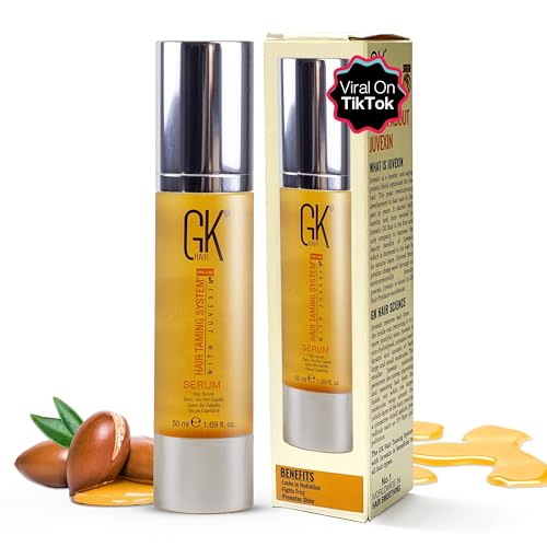 GK HAIR Keratin Hair Serum - Nourishing Argan Oil for Frizz Control & Shine, 1.69 Fl Oz