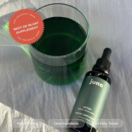 Juna Chlorophyll Liquid Drops - Boost Energy, Aid Detox, Fresh Minty Lemon Flavor - 3X Potency