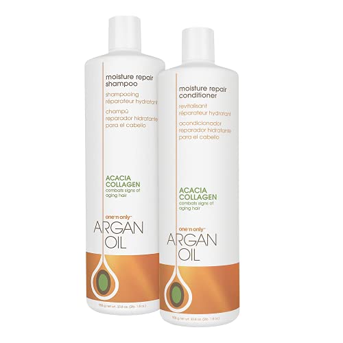 One 'n Only Argan Oil Shampoo & Conditioner Set - Hydrates, Repairs Damage, 33oz Each