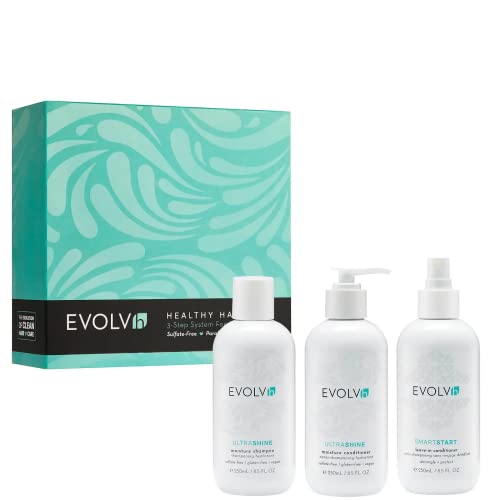 EVOLVh Hair Care Set - Smooth, Shiny Hair Trio, Vegan & Non-Toxic - 8.5 fl oz Each