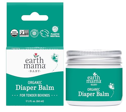 Earth Mama Organic Diaper Balm - Soothes Sensitive Skin, USDA Certified - 2oz