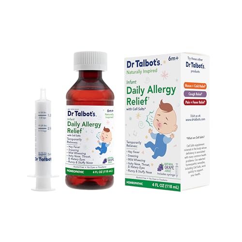 Dr. Talbot's Infant Allergy Relief Liquid - Natural Grape Flavor, No Fillers, 4 Fl Oz