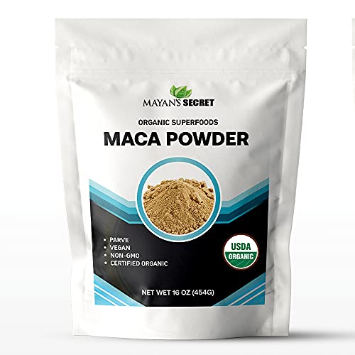 Maca Powder Organic - Nutrient-Dense Energy Boost, USDA Certified Vegan - 1lb Pack