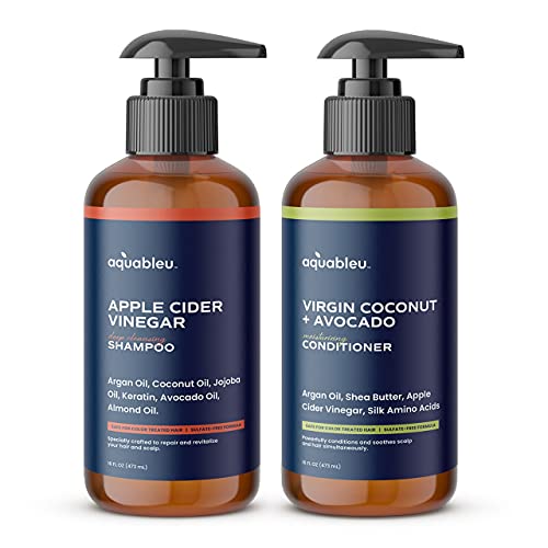 Apple Cider Vinegar Shampoo & Conditioner Set - Nourishing, pH Balancing - 16oz