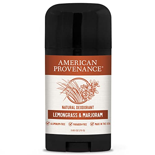 American Provenance Natural Deodorant - All-Day Protection, Aluminum-Free, Lemongrass & Marjoram