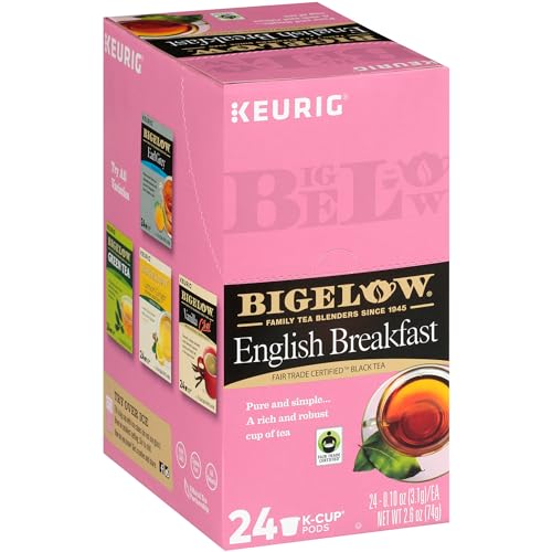 Bigelow Tea English Breakfast K-Cup Pods - Bold Flavor, Certified B Corp Quality - 24 Count