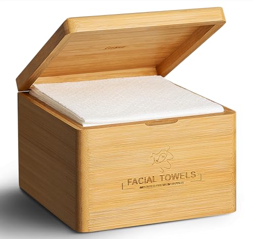 Premium Facial Towels - High Absorbency, Biodegradable & Non-Allergenic - 60 Count Box