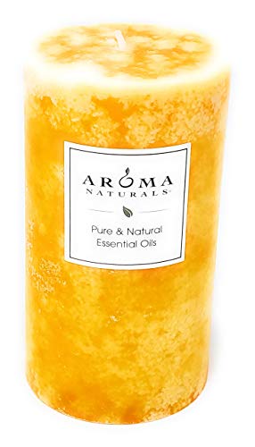 Aroma Naturals Relaxing Candle - Lavender & Tangerine Aroma, 100% Plant-Based Waxes - 75 Hr Burn