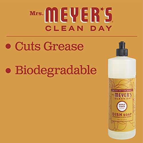 Mrs. Meyer's Dish Soap - Essential Oils & Aloe Vera, Citrus Scent, Cruelty-Free - 16oz (Pack of 3)