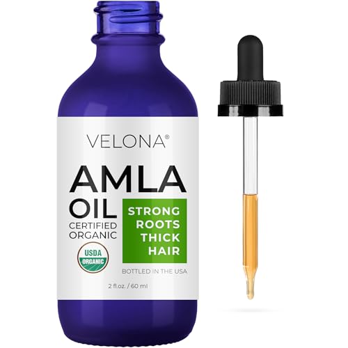 velona Amla Oil - Boosts Hair Growth, Hydrates Skin, USDA Organic, 100% Pure - 2 oz