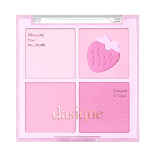 Dasique Blush - Vegan Formula, Smooth Blending, 4 Versatile Berry Shades - 4g