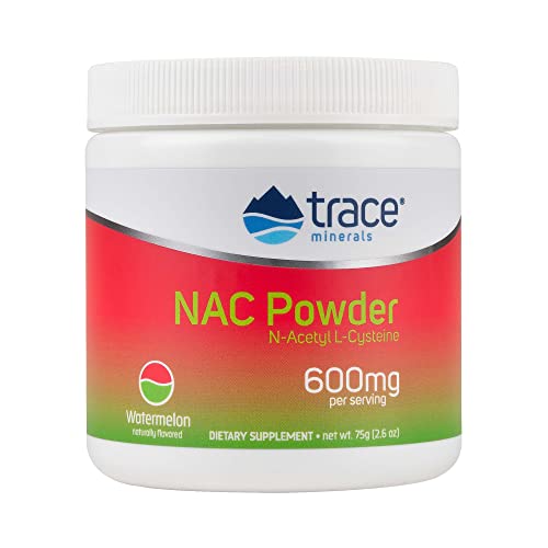 Trace Minerals NAC Powder - Supports Immune Health & Liver Function, Watermelon Flavor - 30 Servings